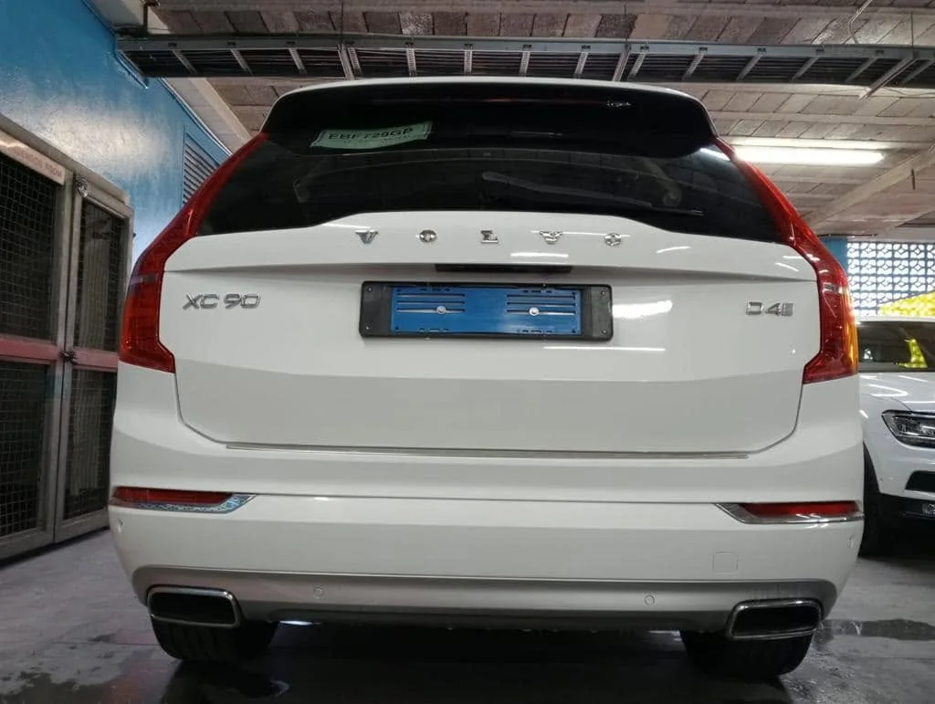 Volvo SUV after paint repair, rear view