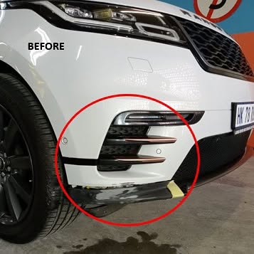 Vehicle cosmetic damage before repair